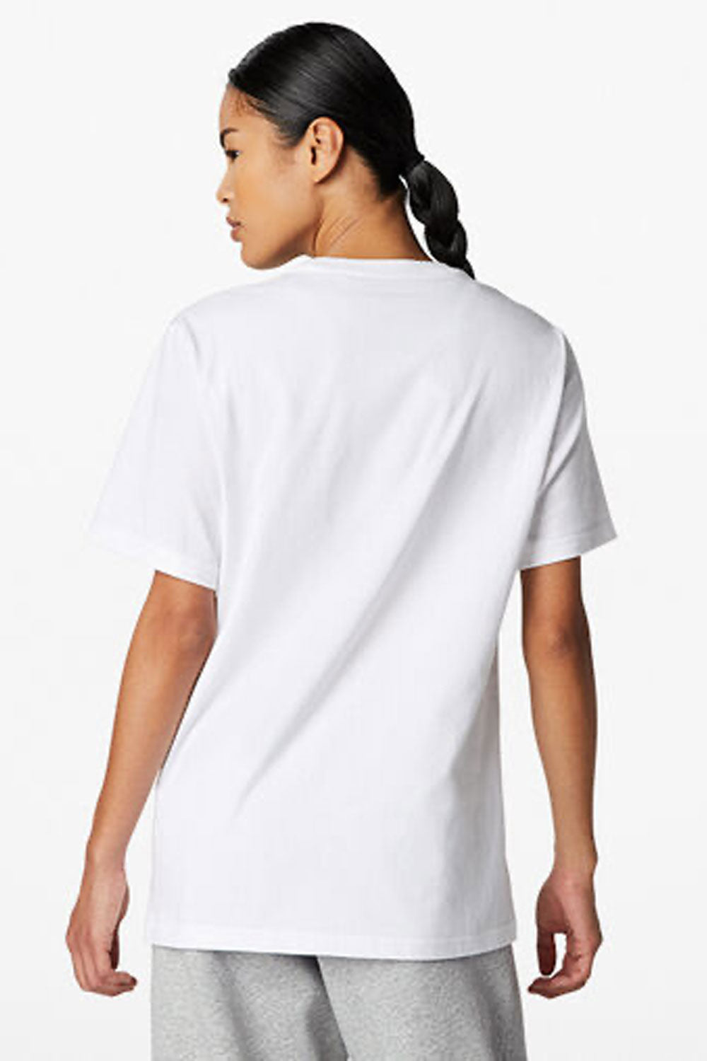 קונברס אולסטאר חולצת טישירט קצרה Chevron בצבע לבן לנשים וגברים-Converse All Star-S-נאקו