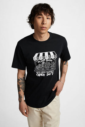 קונברס חולצת טישירט קצרה Grow Together בצבע שחור לגברים-Converse All Star-XS-נאקו