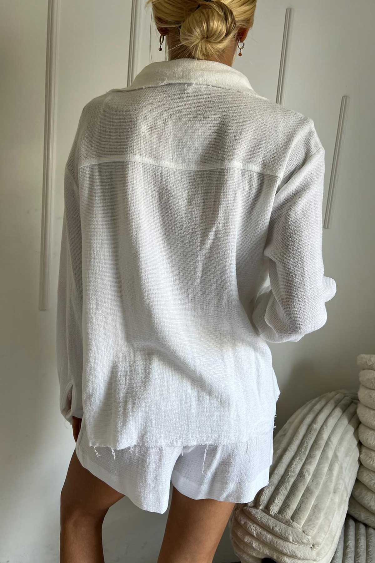 חליפת פשתן Charlotte בצבע לבן לנשים-Bombes-XS-S-נאקו
