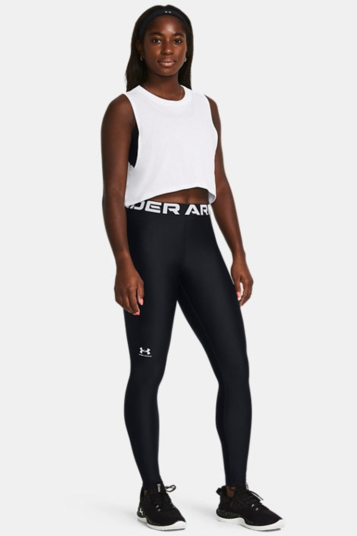 אנדר ארמור טייץ אימונים HeatGear® Leggings בצבע שחור מבריק לנשים-Under Armour-XS-נאקו
