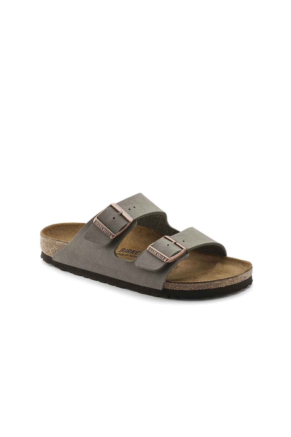 Birkenstock כפכפי Arizona Birko-Flor בצבע אבן לגברים