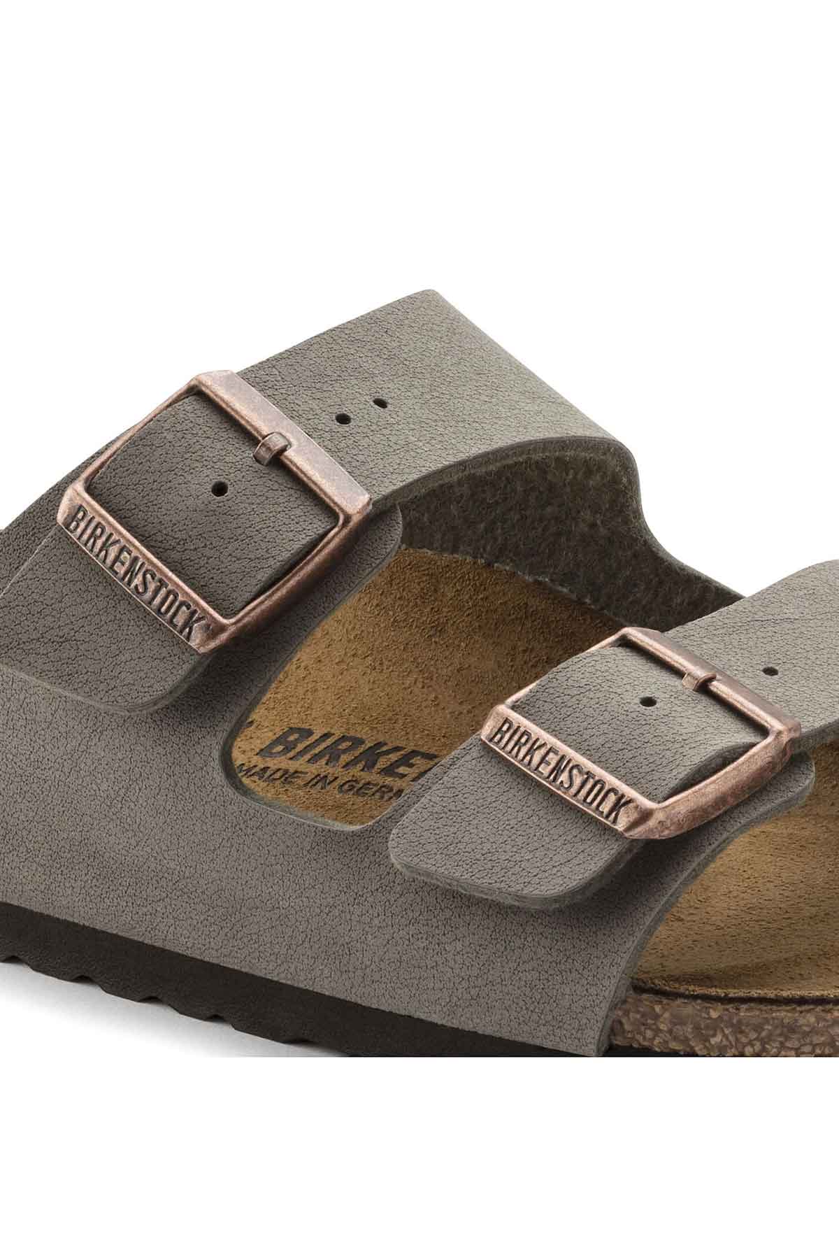 Birkenstock כפכפי Arizona Birko-Flor בצבע אבן לגברים