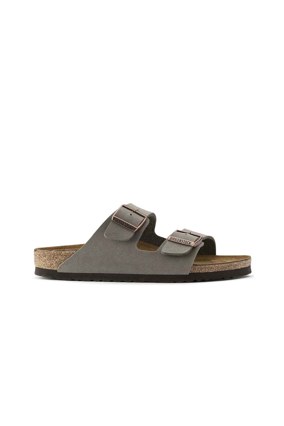 Birkenstock כפכפי Arizona Birko-Flor בצבע אבן לגברים