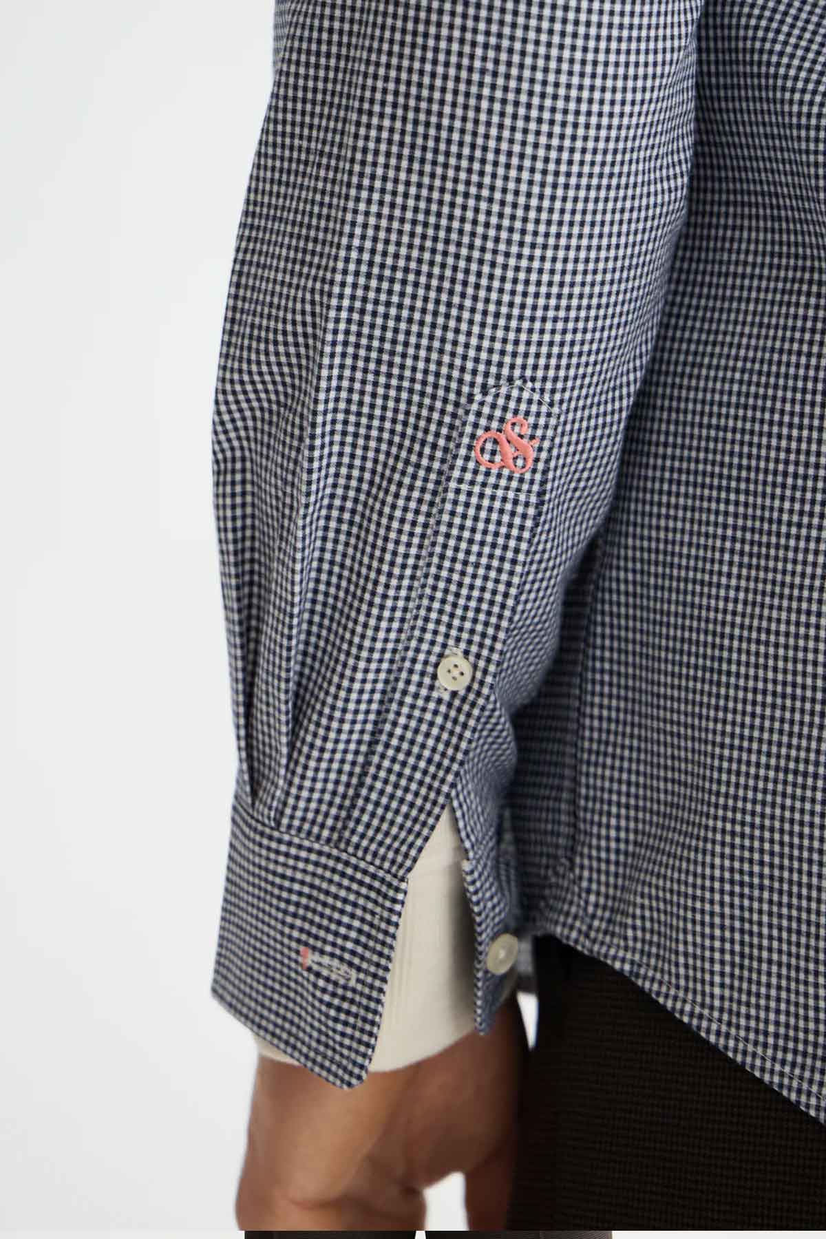 חולצה מכופתרת Scotch & Soda Micro-Check Poplin