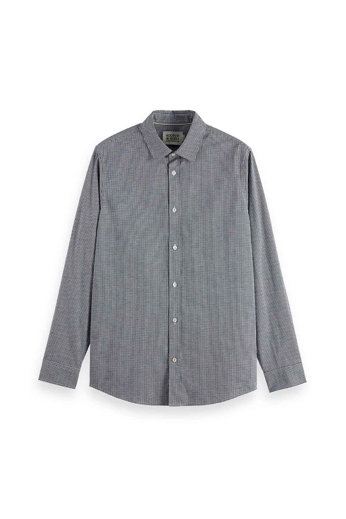 חולצה מכופתרת Scotch & Soda Micro-Check Poplin