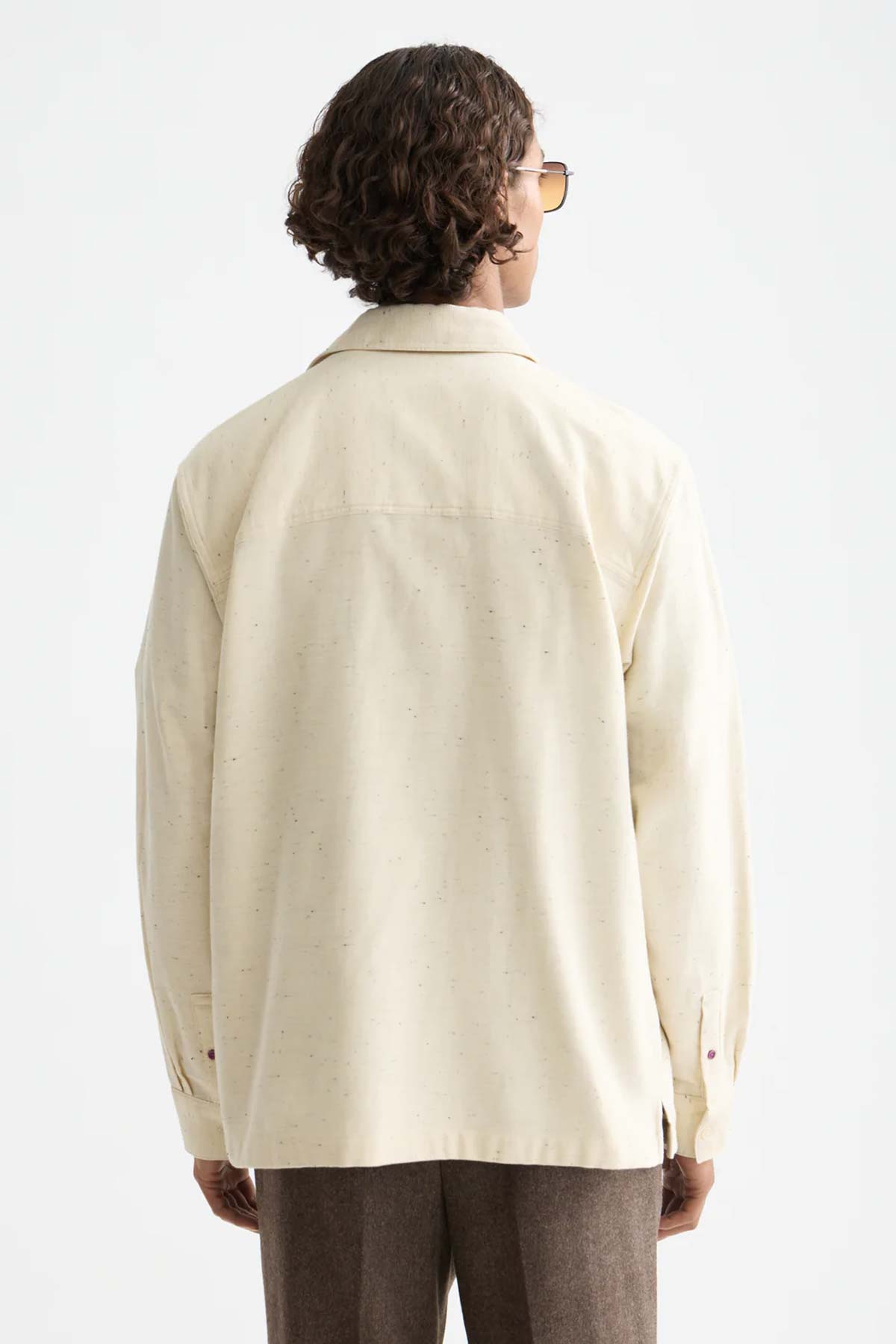 חולצה מכופתרת עבה Scotch & Soda Melange Relaxed Fit