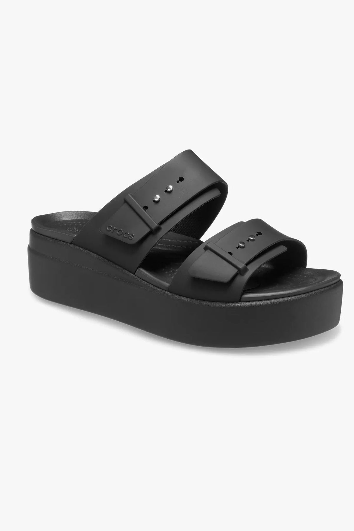 כפכפי פלטפורמה קרוקס Brooklyn Sandal LowWdg W לנשים בצבע שחור