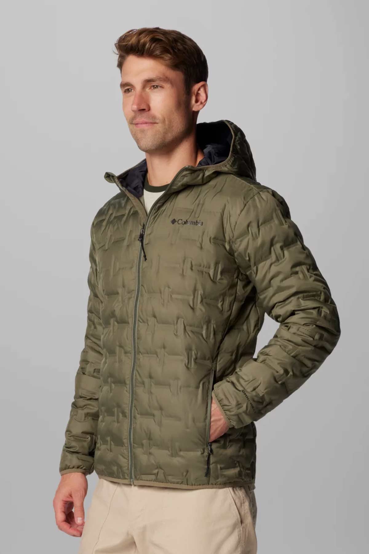 מעיל Columbia Delta Ridge II עם כובע לגברים