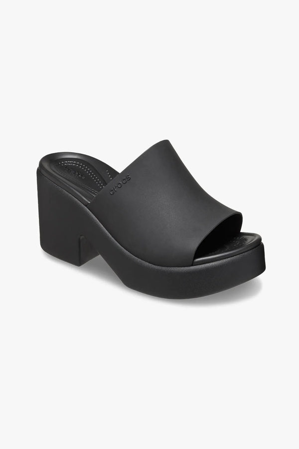 כפכפי עקב קרוקס Brooklyn Slide Heel לנשים בצבע שחור