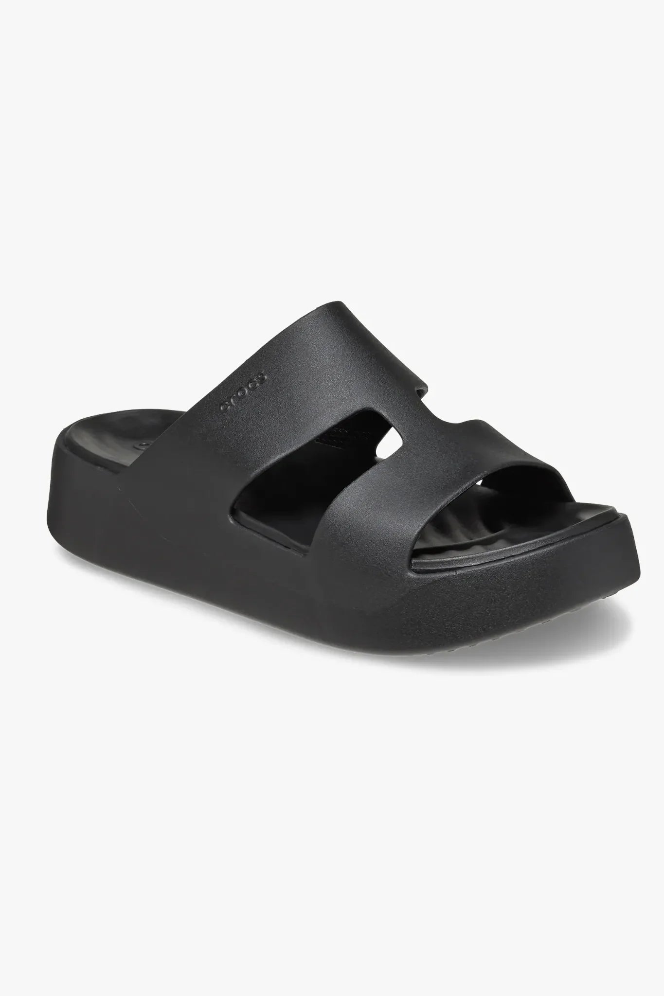 נעלי פלטפורמה קרוקס Getaway Platform H-Strap לנשים בצבע שחור