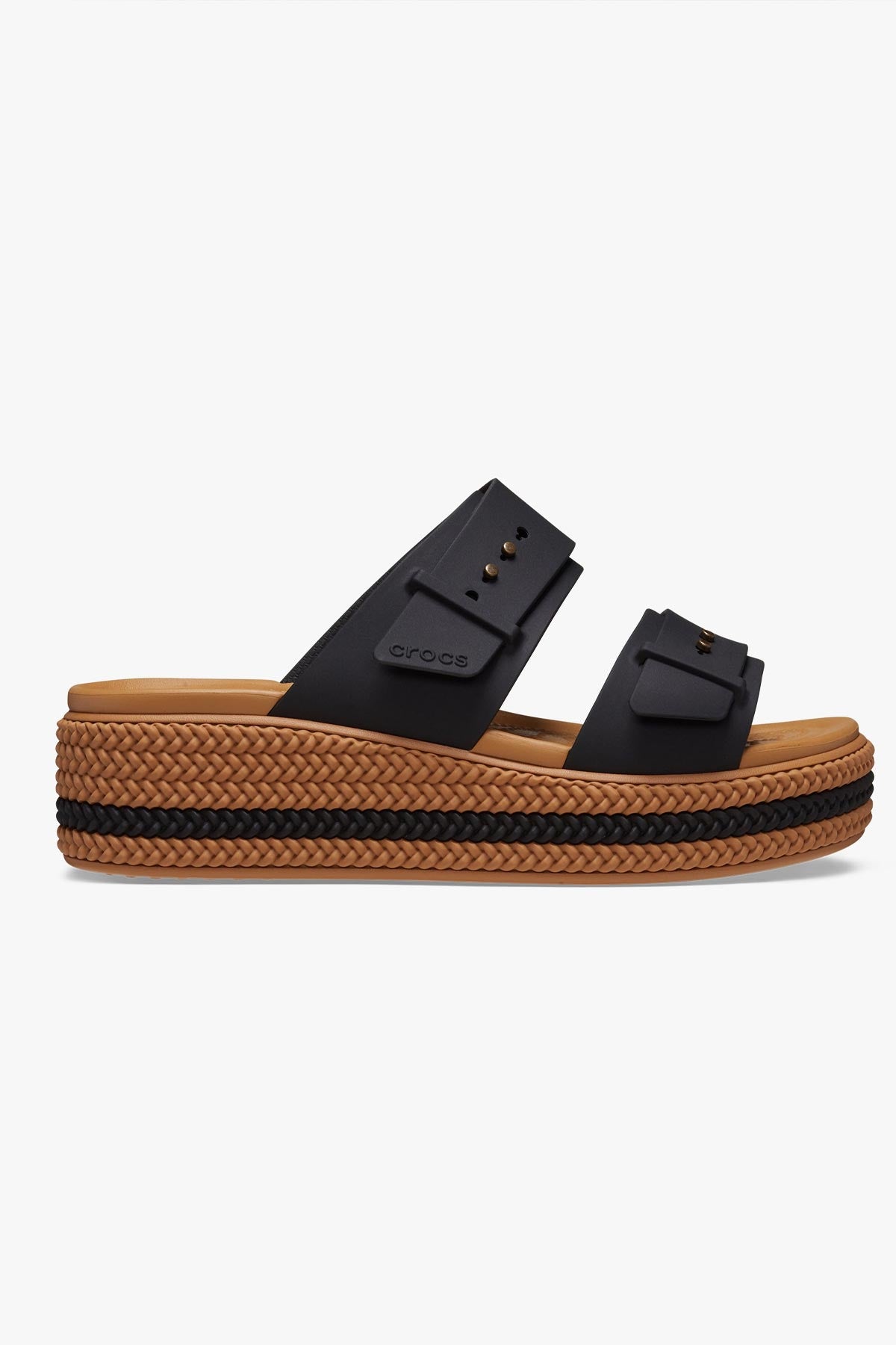 Crocs כפכפי פלטפורמה Brooklyn Woven Buckle לנשים