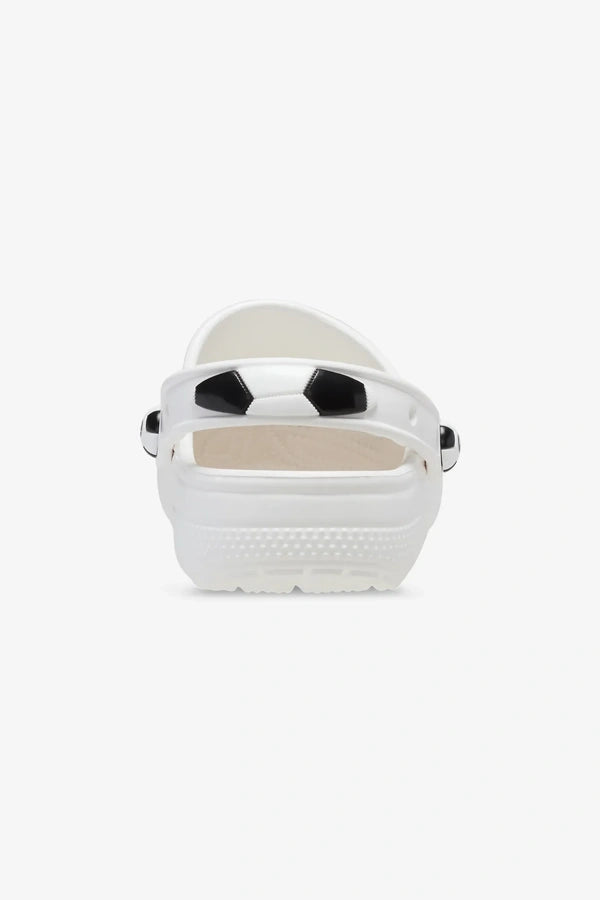 כפכפי קרוקס Classic Soccer Ball Clog T לתינוקות בצבע לבן בהדפס כדור רגל