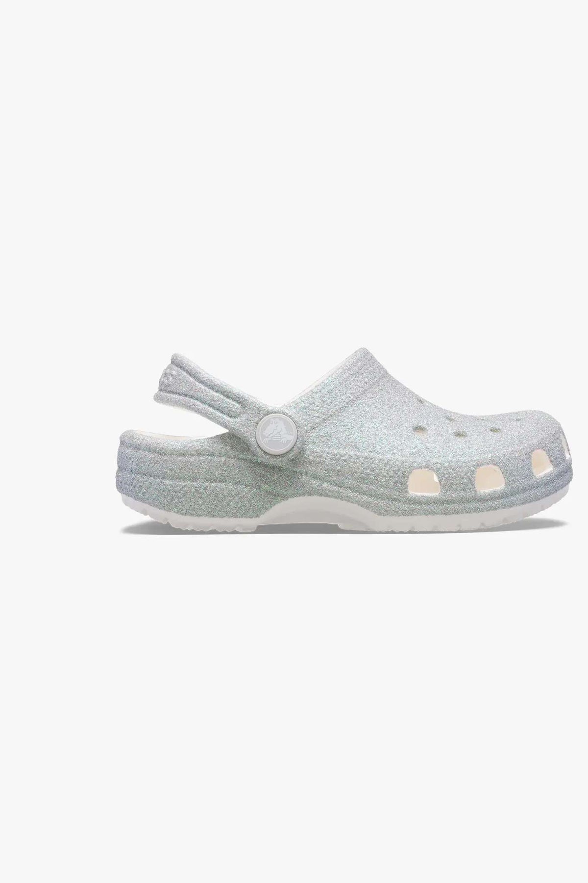 כפכפי קרוקס Classic Iridescent Glitter Clog K לילדים בצבע לבן נצנצים