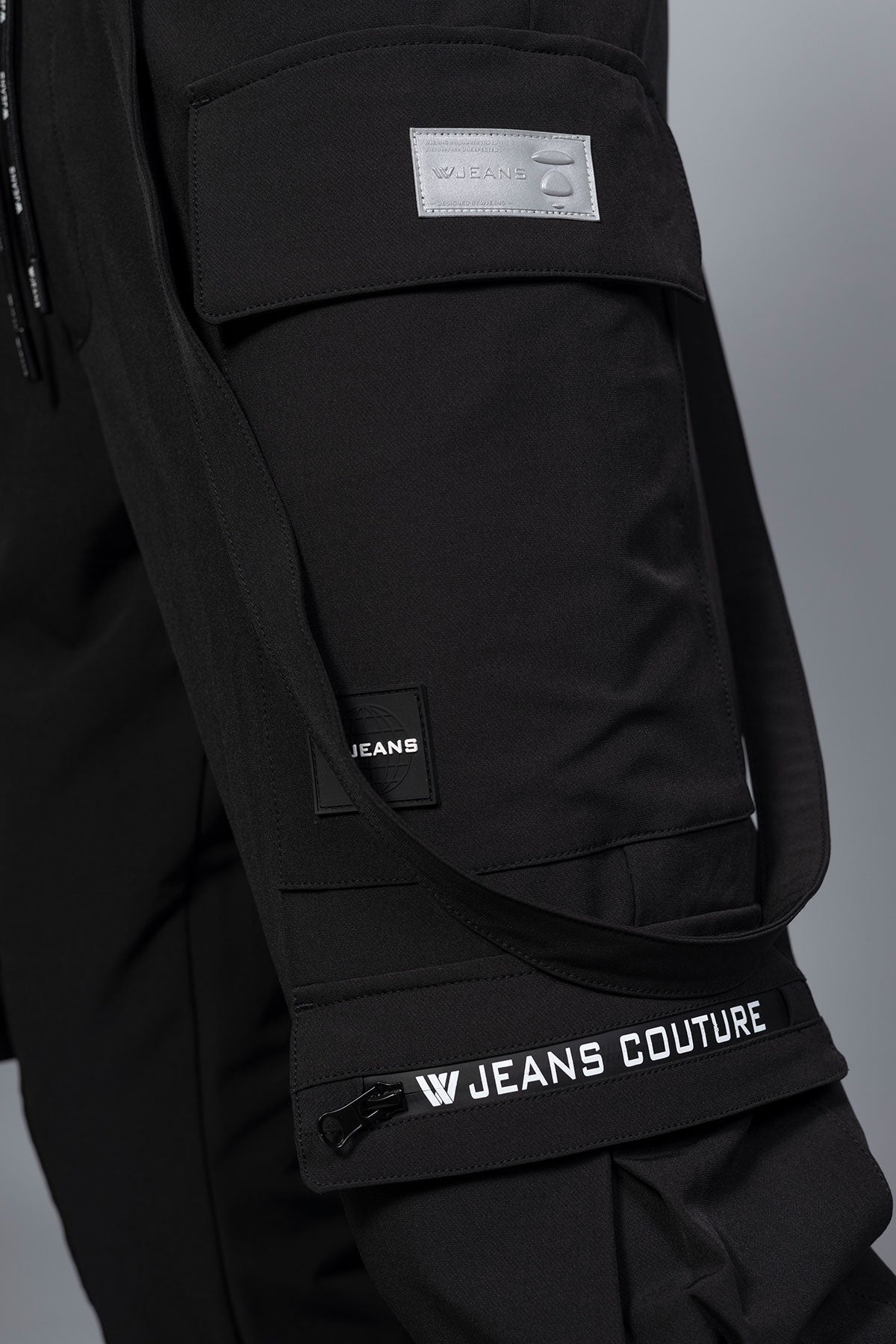 Wjeans מכנסי דגמ"ח ניילון Infinity בצבע שחור לגברים-W Jeans-XS-נאקו