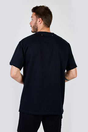 ריפליי חולצת טי אוברסייז Rule בצבע שחור לגברים-Replay-XS-נאקו