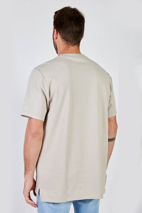 ריפליי חולצת טי שירט כותנה Ilay בצבע אבן לגברים-Replay-XS-נאקו