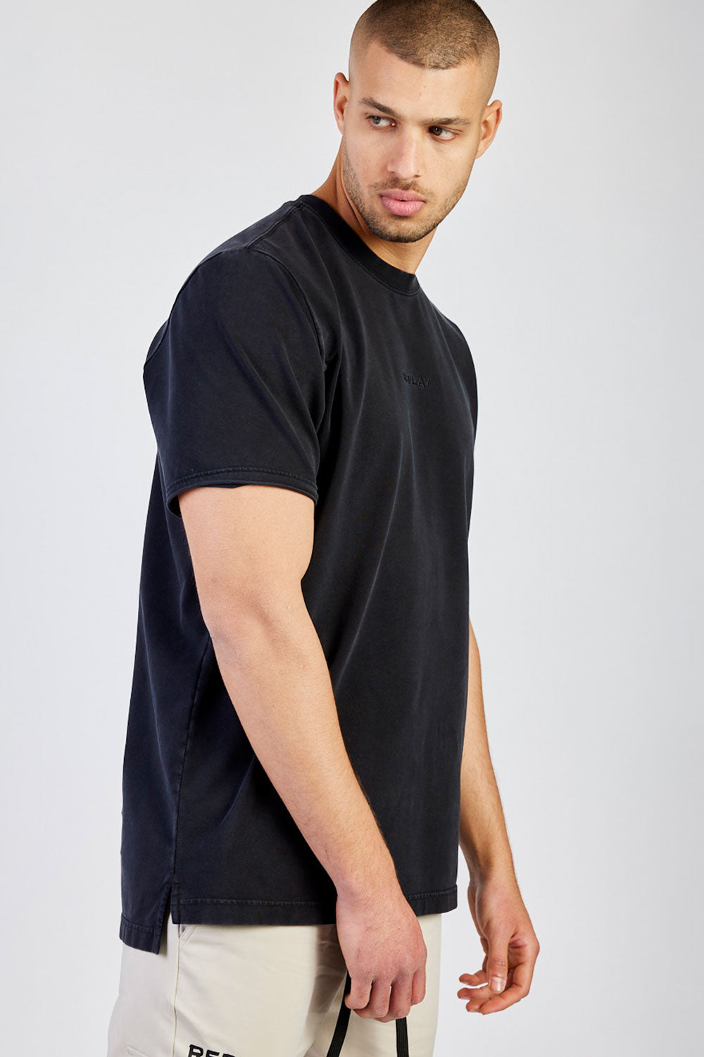 ריפליי חולצת טי שירט כותנה Ilay בצבע שחור לגברים-Replay-XS-נאקו