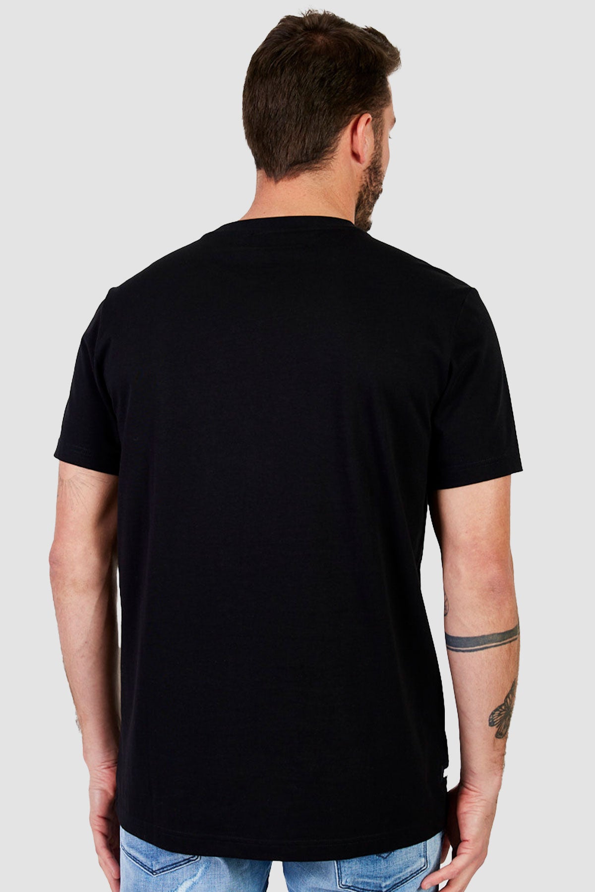 ריפליי חולצת טי שירט כותנה Danny בצבע שחור לגברים-Replay-XS-נאקו