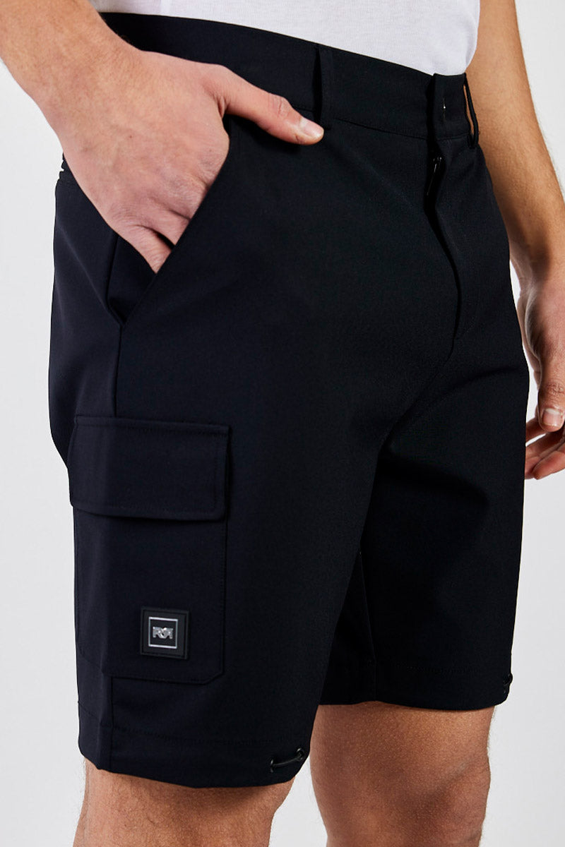 ריפליי מכנסי דגמ"ח קצרים בצבע שחור לגברים-Replay-S-נאקו