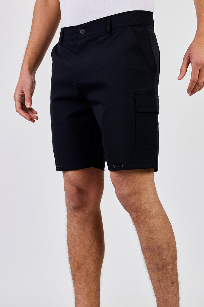 ריפליי מכנסי דגמ"ח קצרים בצבע שחור לגברים-Replay-S-נאקו