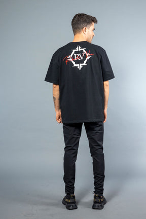 רוברטו וינו חולצת טי אובר סייז Pyramid בצבע שחור לגברים-Roberto Vino-XS-נאקו
