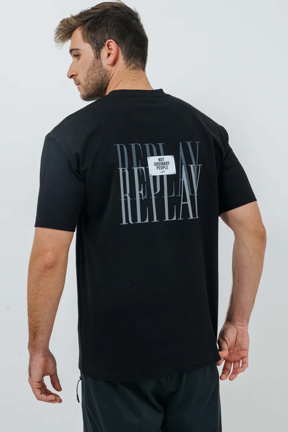Replay חולצת טי שירט קצרה Mattia לגברים