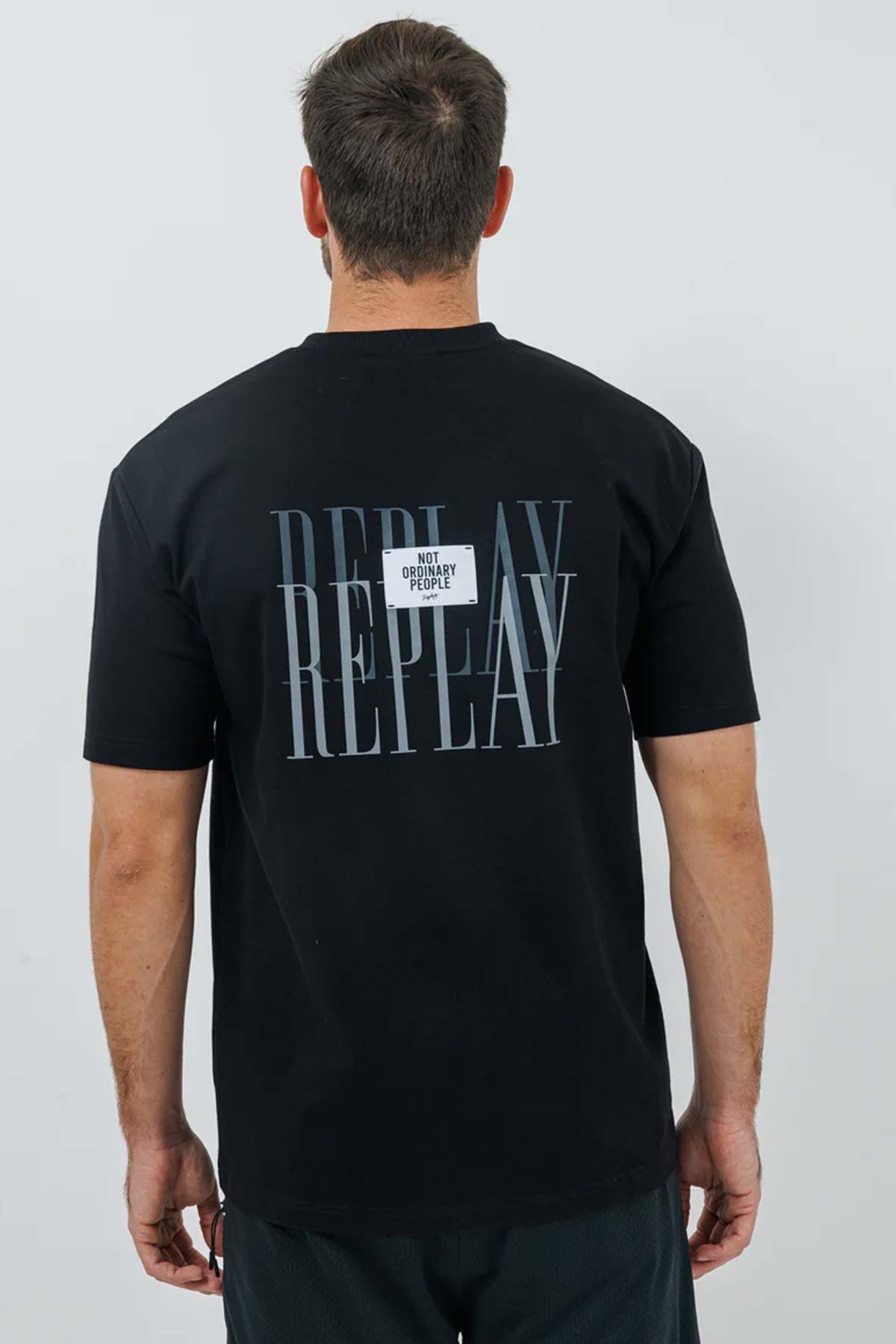 Replay חולצת טי שירט קצרה Mattia לגברים
