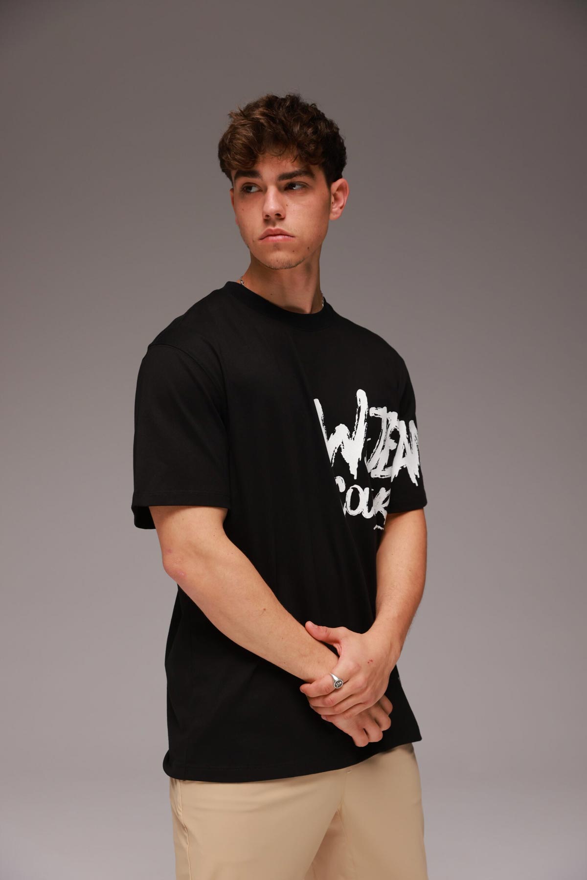 W Jeans חולצת טישירט אוברסייז קצרה Gian לגברים