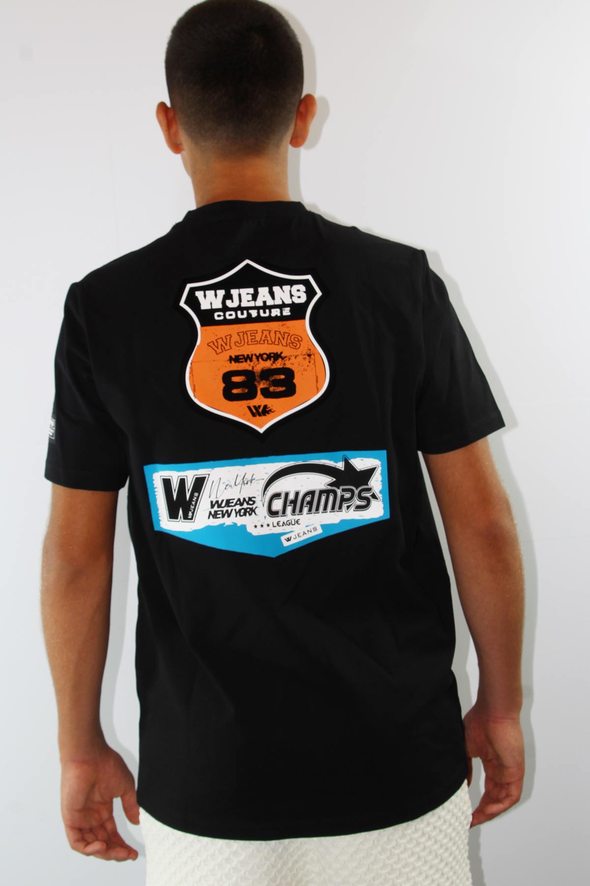 W Jeans חולצת טישירט קצרה Champs לגברים