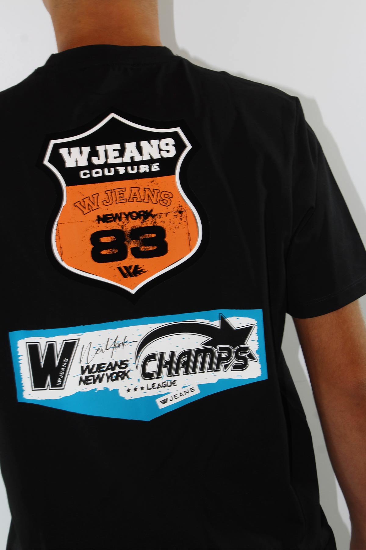 W Jeans חולצת טישירט קצרה Champs לגברים
