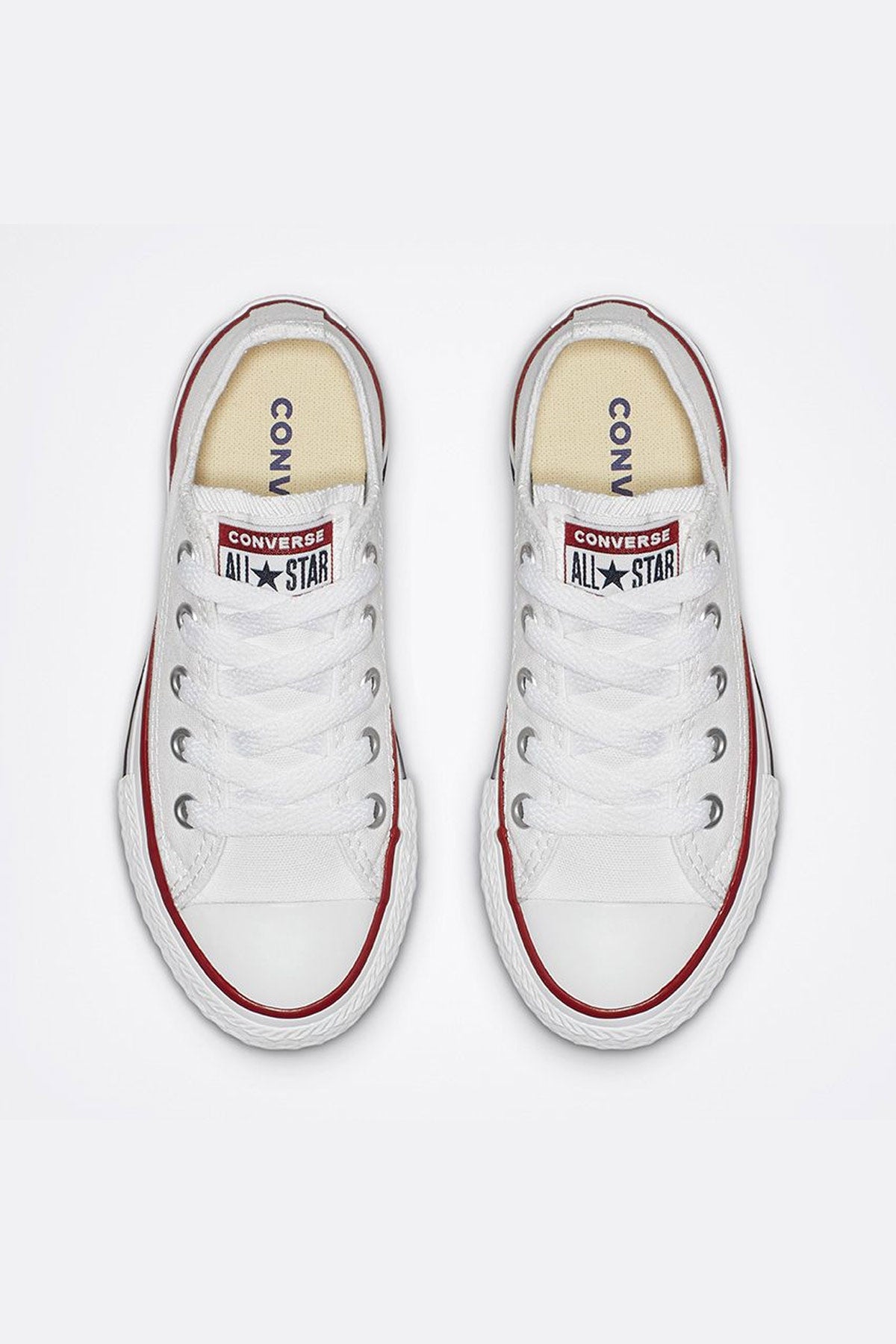 Converse All Star נעלי סניקרס אולסטאר נמוכות בצבע לבן לילדים