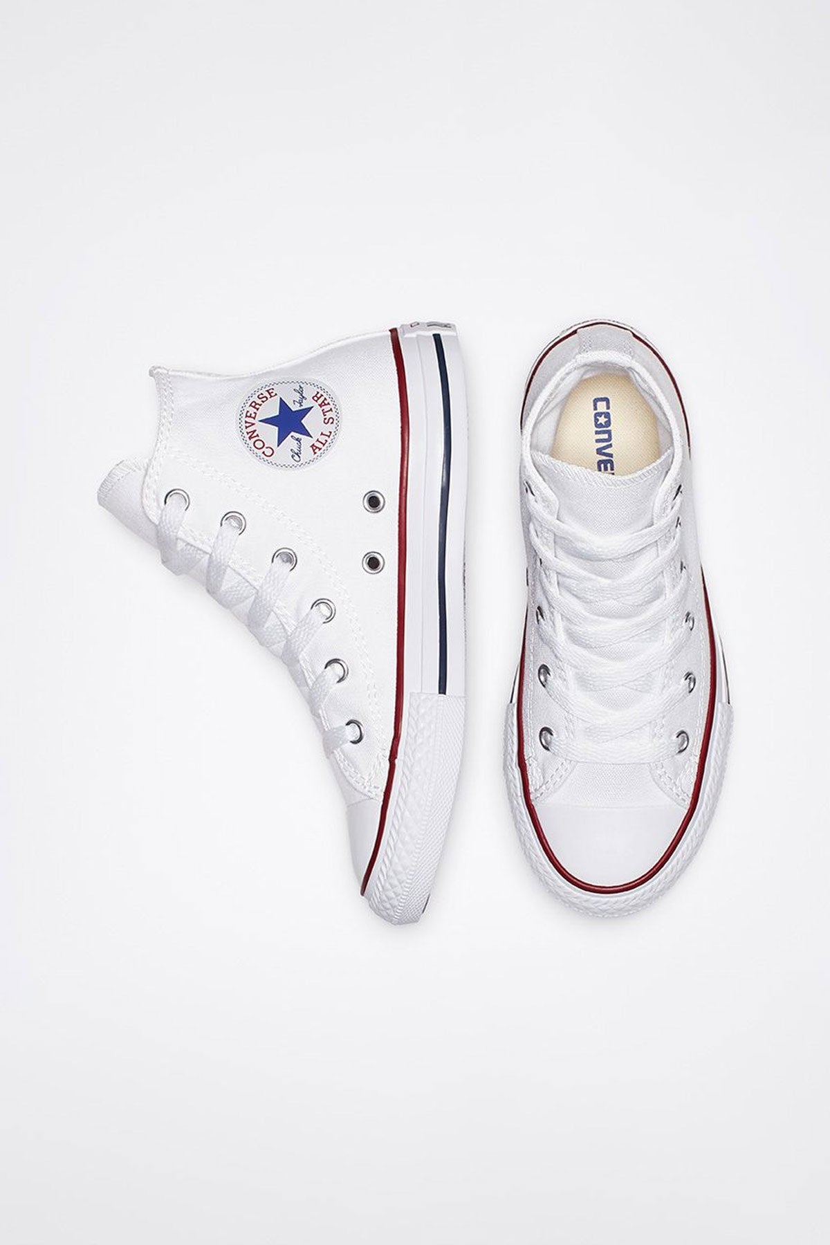 Converse All star נעלי סניקרס אולסטאר גבוהות בצבע לבן לילדים