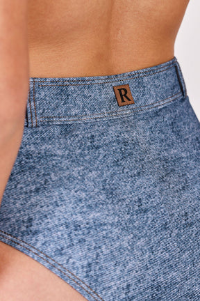 Replay תחתון ביקיני בצבע ג'ינס לנשים-Replay-XS-נאקו