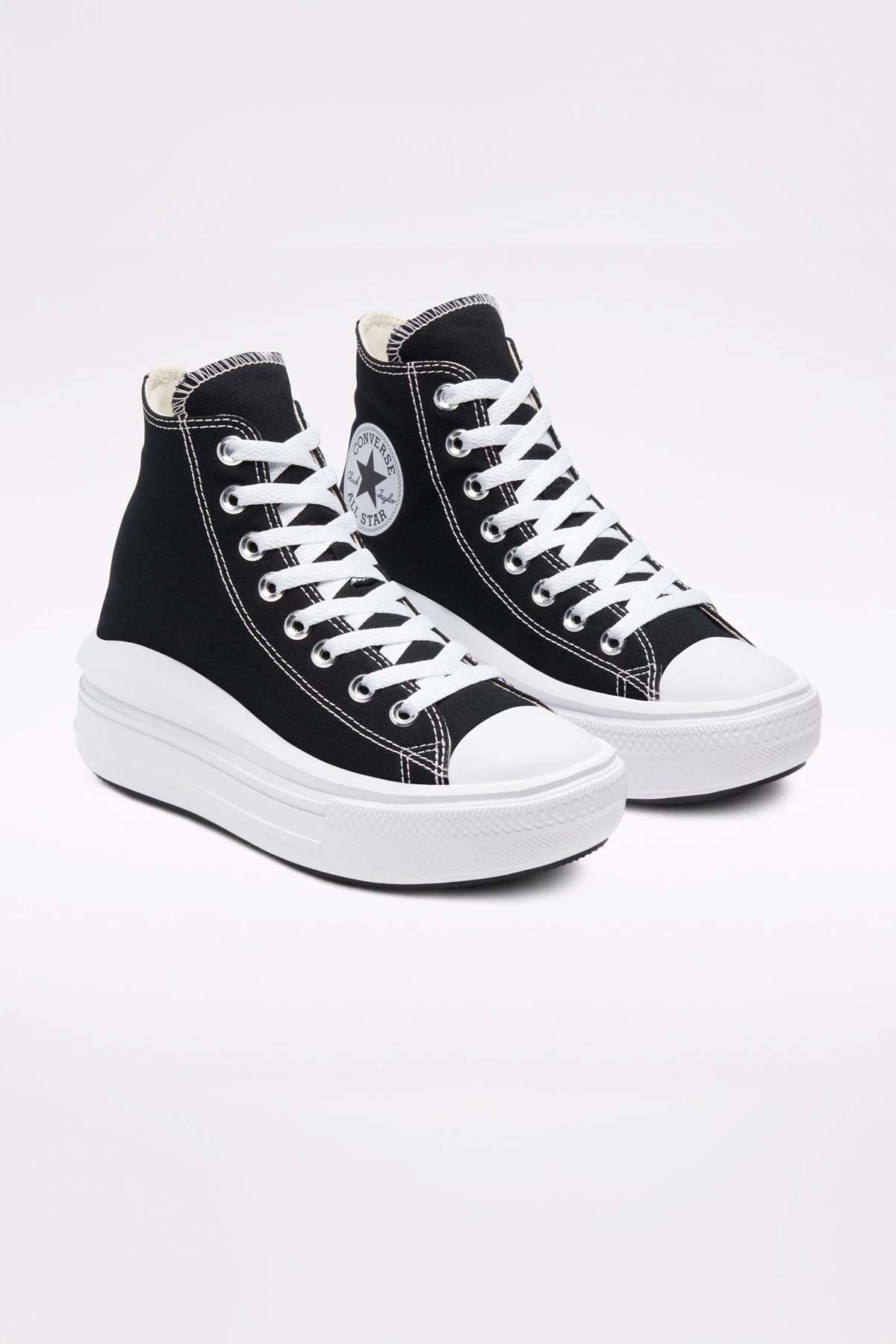 Converse All Star נעלי סניקרס פלטפורמה גבוהות Move בצבע שחור לנשים
