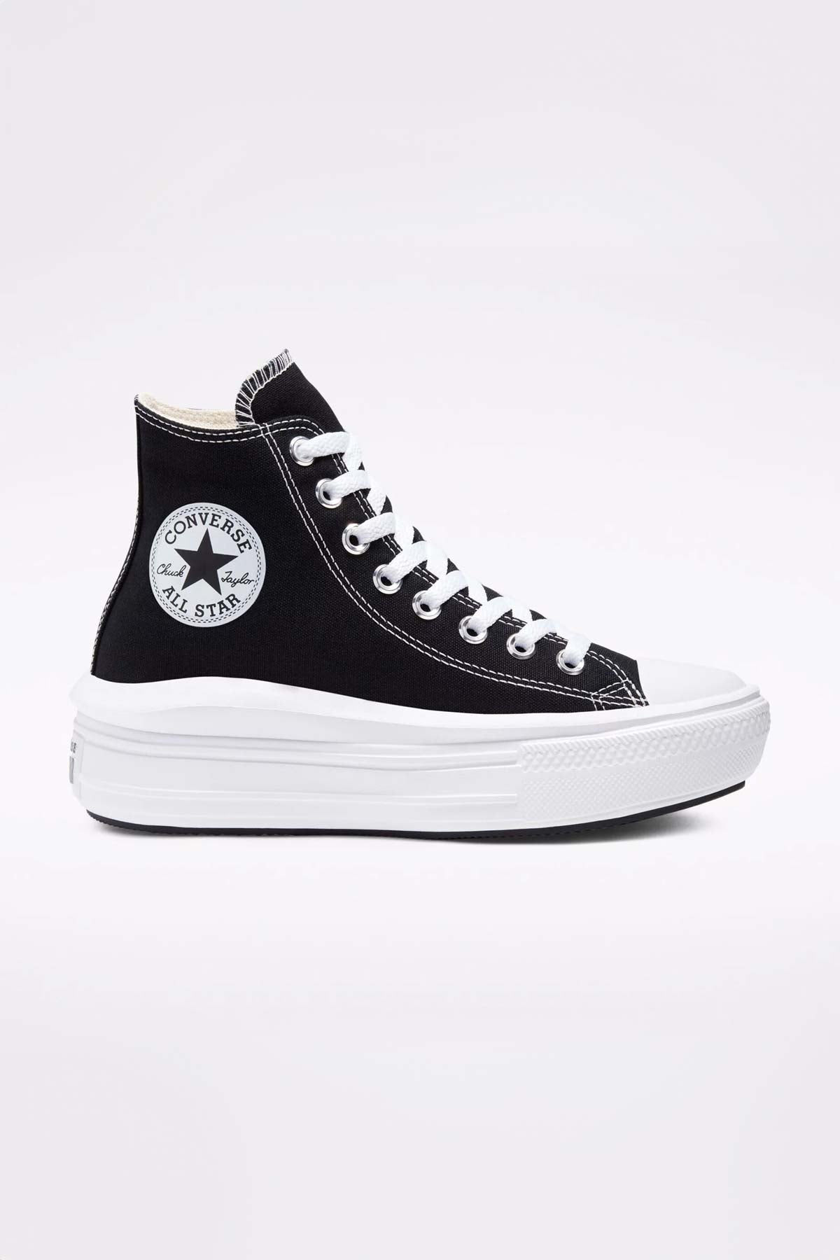 Converse All Star נעלי סניקרס פלטפורמה גבוהות Move בצבע שחור לנשים
