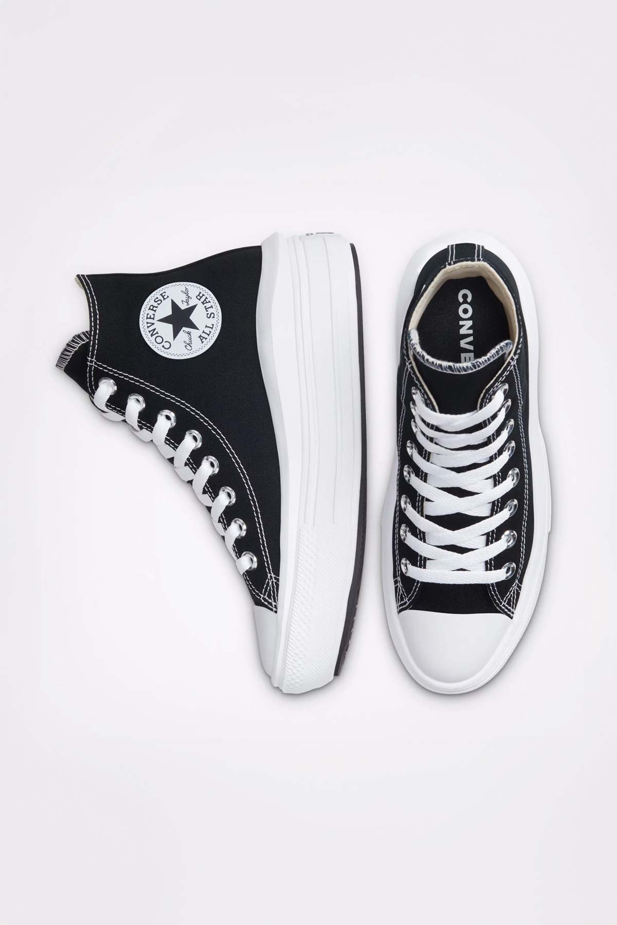 Converse All Star נעלי סניקרס פלטפורמה גבוהות Move בצבע שחור לנשים
