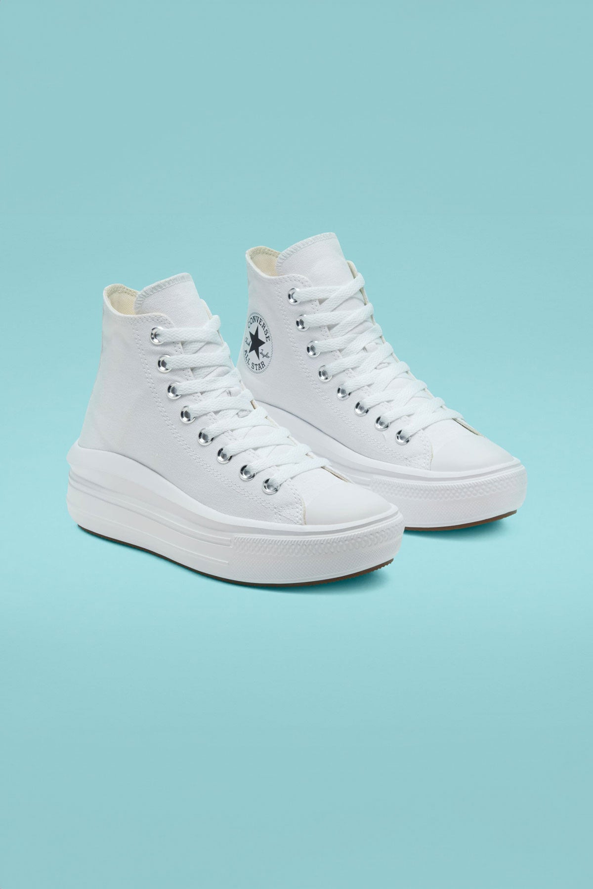 Converse All Star נעלי סניקרס גבוהות פלטפורמה Move בצבע לבן לנשים