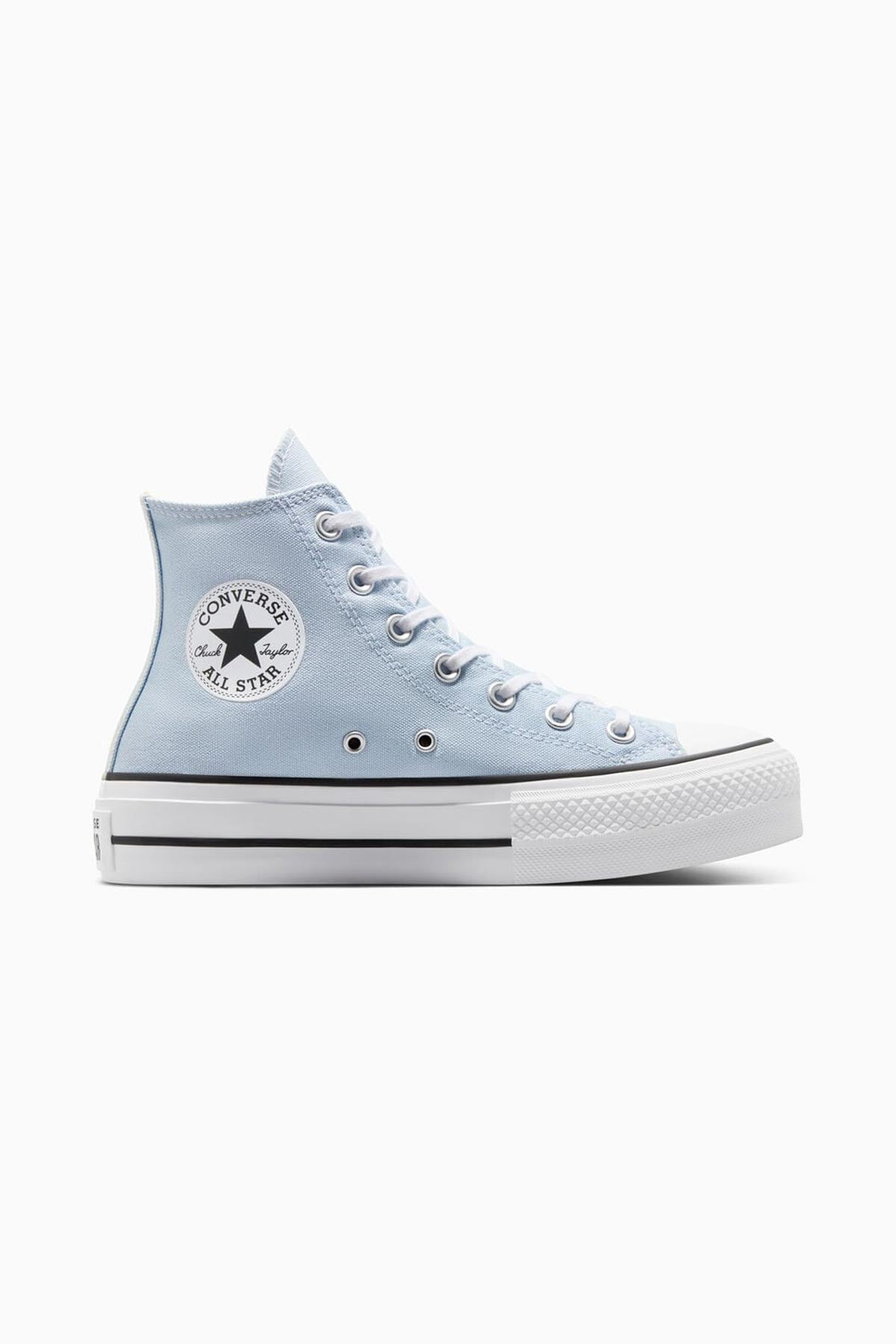 Converse All star סניקרס פלטפורמה בד קנבס גבוה בצבע כחול בהיר לנשים