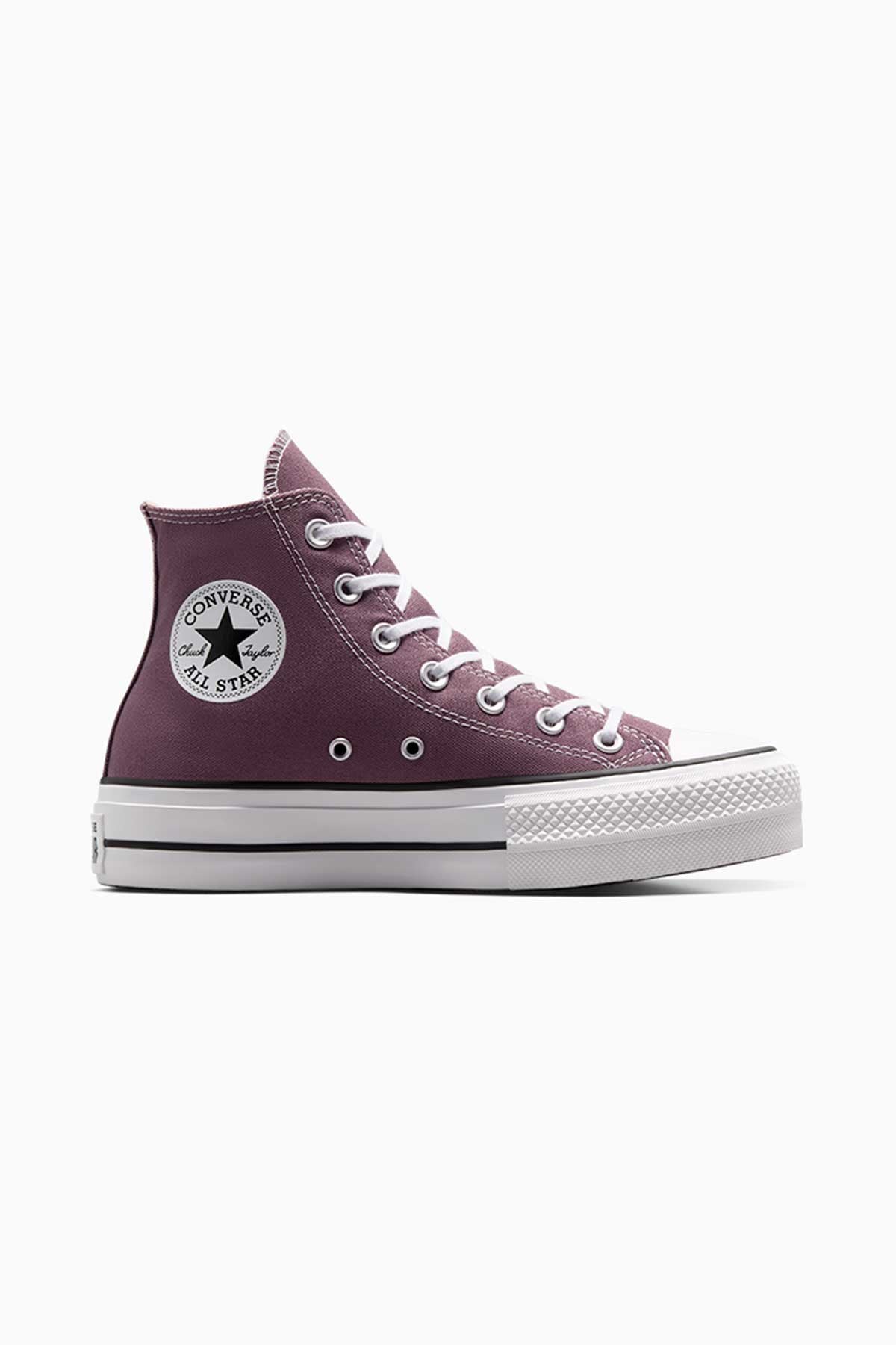 Converse All star סניקרס פלטפורמה בד קנבס גבוה בצבע ורוד עתיק כהה לנשים