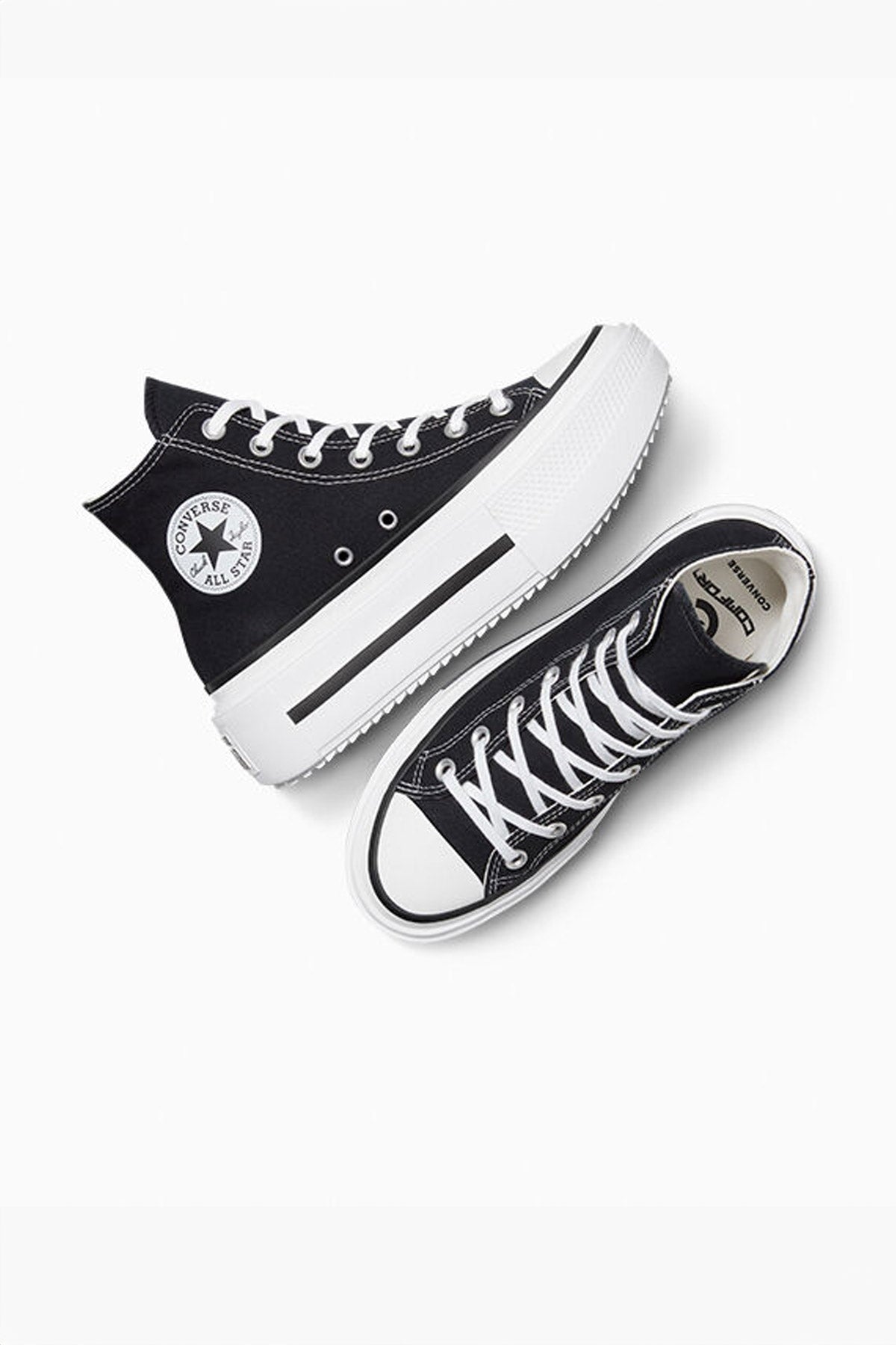 Converse All star סניקרס פלטפורמה גבוהות Lift Double Stack בצבע שחור