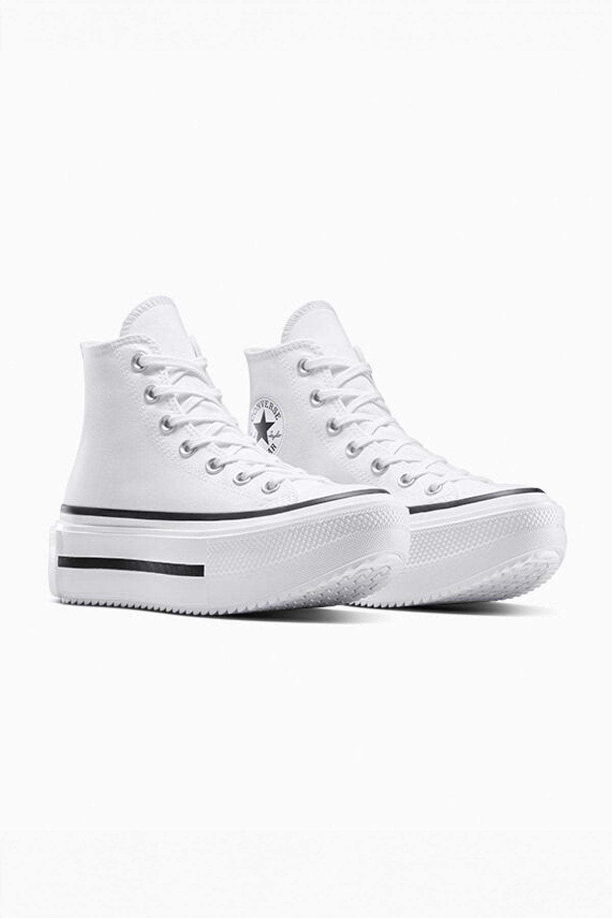 Converse All star סניקרס פלטפורמה גבוהות Lift Double Stack בצבע לבן