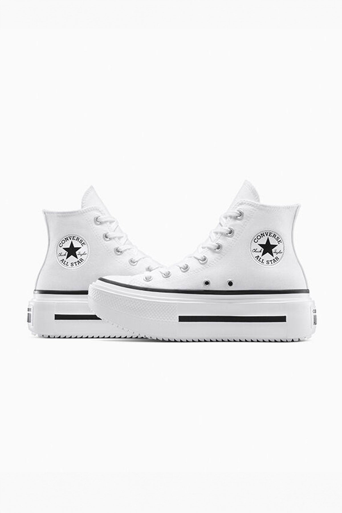 Converse All star סניקרס פלטפורמה גבוהות Lift Double Stack בצבע לבן