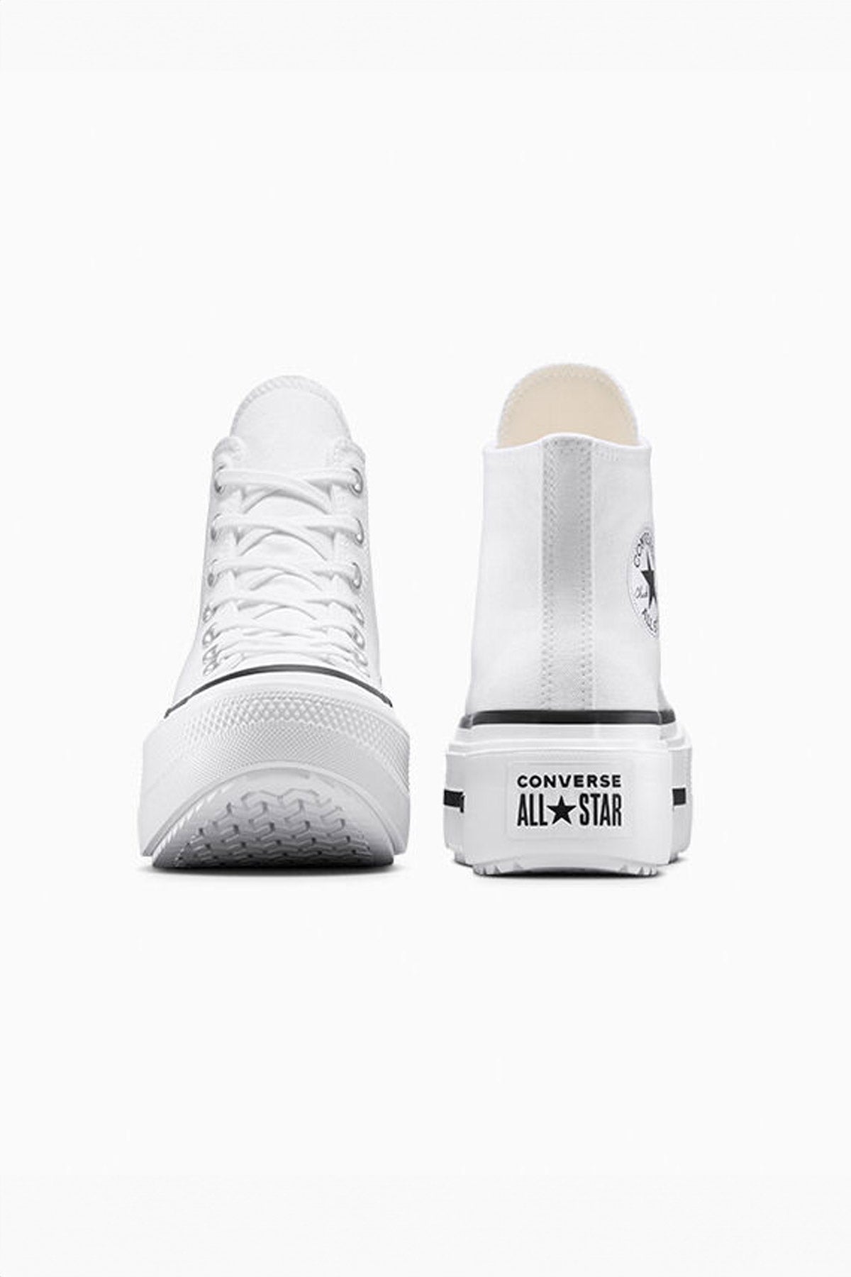 Converse All star סניקרס פלטפורמה גבוהות Lift Double Stack בצבע לבן