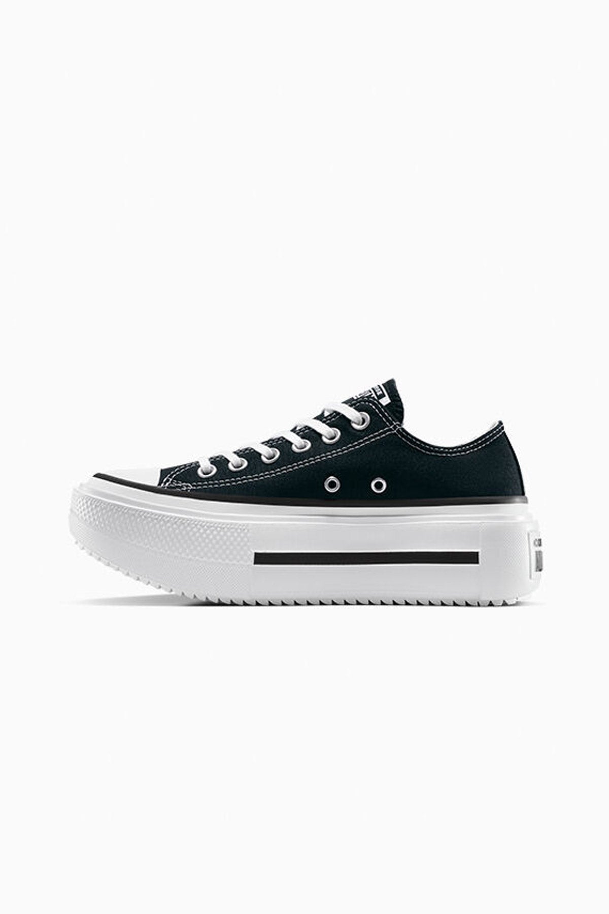 Converse All star סניקרס פלטפורמה נמוכות Lift Double Stack בצבע שחור