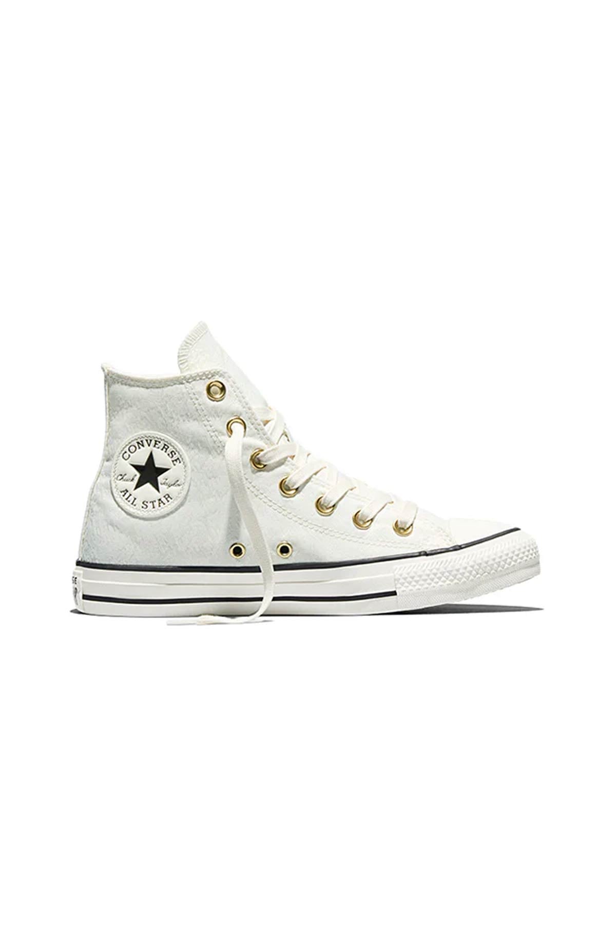 Converse Allstar נעלי סניקרס אולסטאר גבוהות בצבע Egret-Gold לנשים