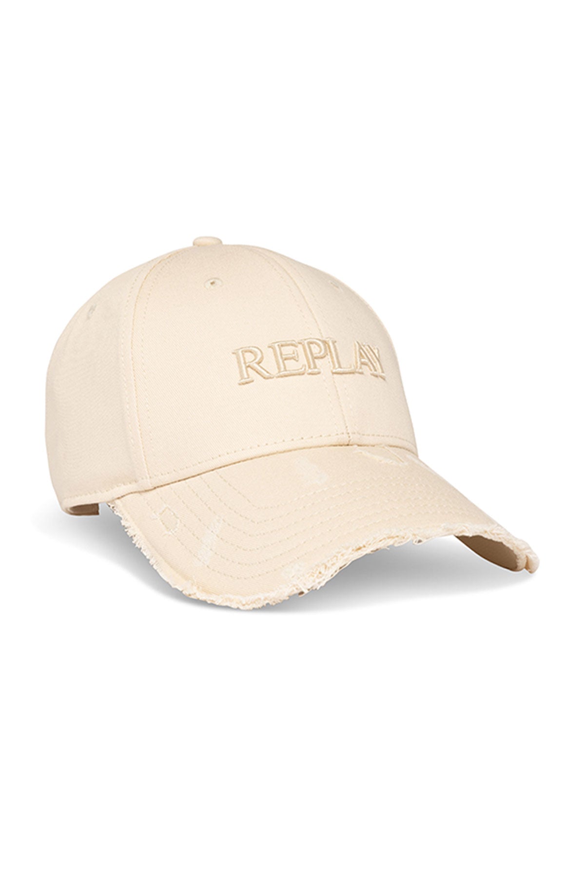כובע מצחייה Replay Jeans ריפליי ג'ינס בצבע שמנת יוניסקס-Replay-One Size-נאקו