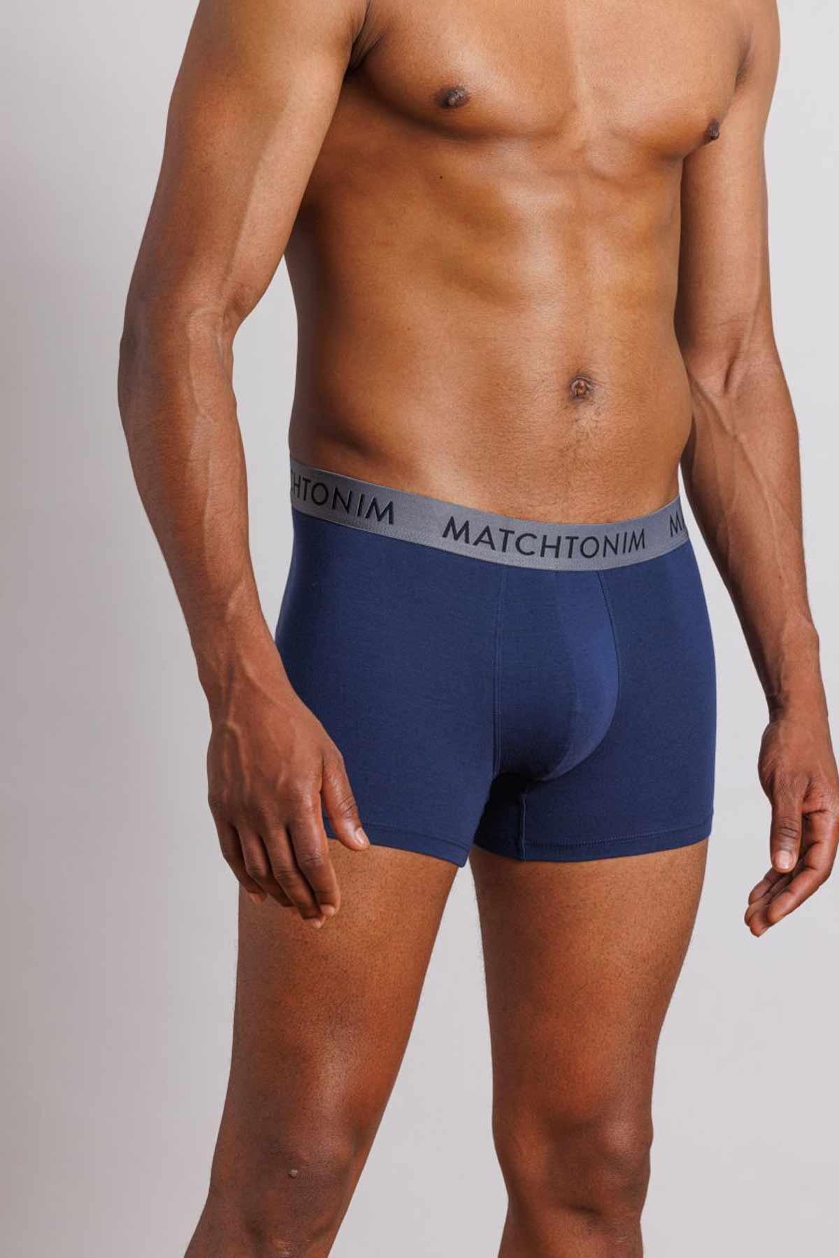 דלתא שלישיית בוקסרים צמודים קצרים בצבעי נייבי לגברים