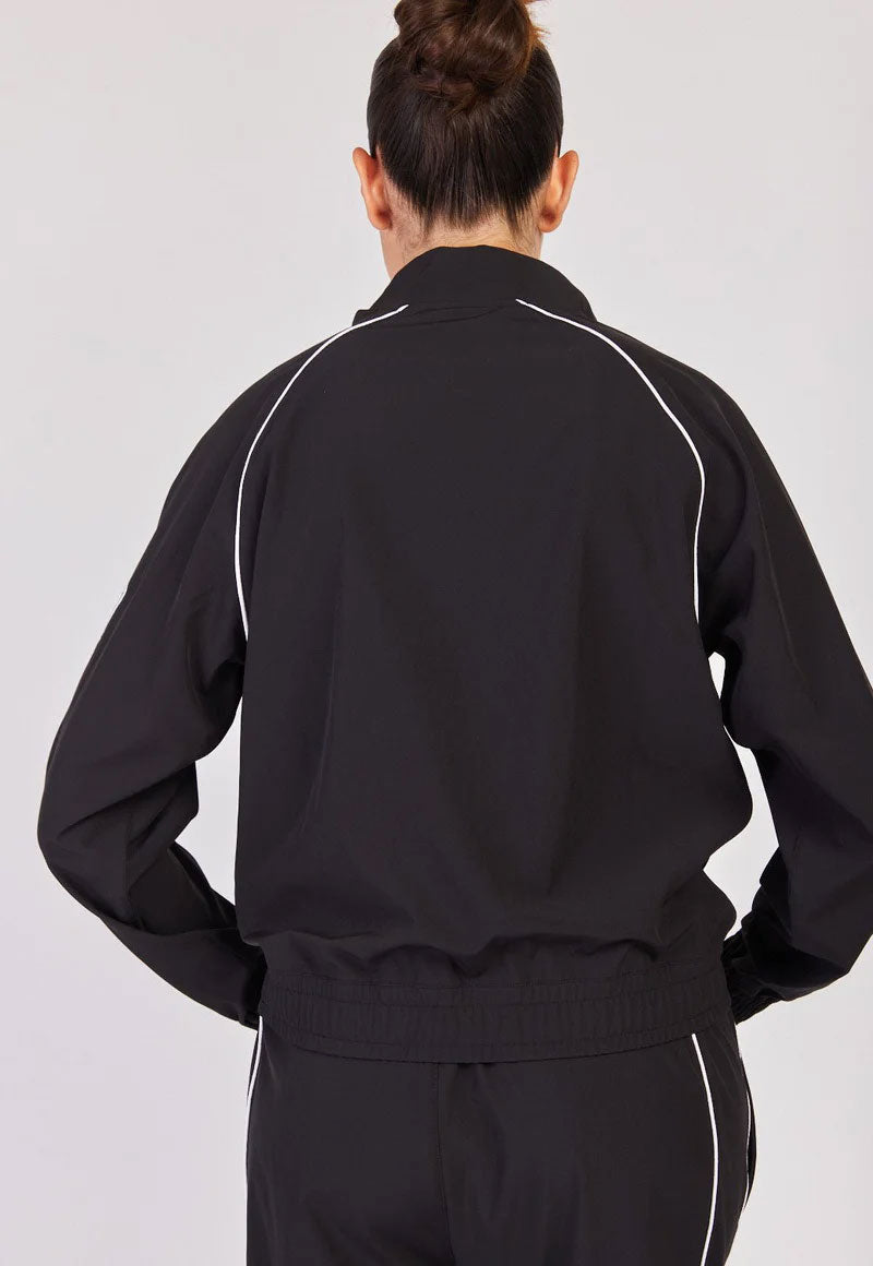 ג'וסי קוטור ג'קט ספורטיבי עם צווארון גבוה בצבע שחור לנשים-Juicy Couture-XS-נאקו