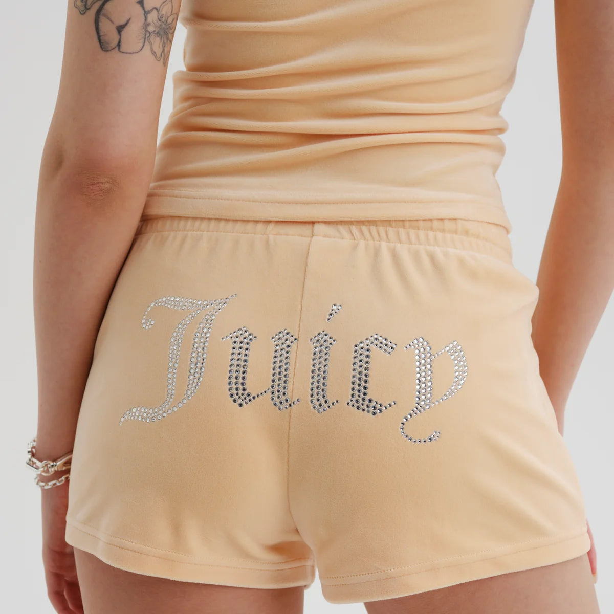 ג'וסי קוטור מכנס קטיפה קצר בצבע כתום לנשים-Juicy Couture-XS-נאקו