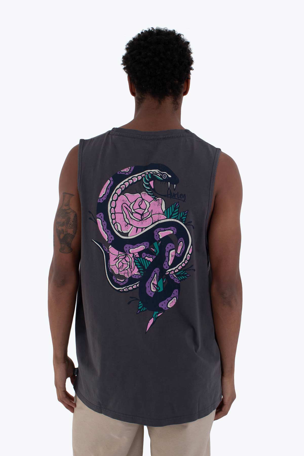 Hurley גופיית כותנה Cobra Tank לגברים